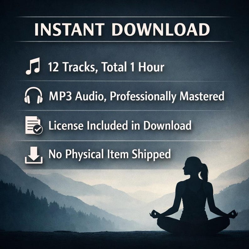 Yoga Music MP3, Relaxation and Meditation, Massage and Pilates, Instant Download image 2