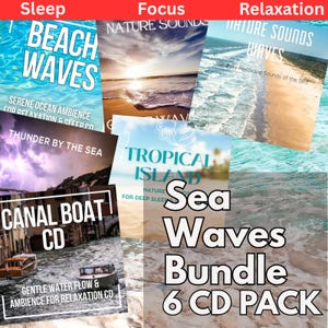 Waves Sounds CD Bundle (6 CD) | Nature sounds for sleep, relaxation, calm, focus