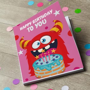 Carte d'anniversaire musicale personnalisée pour filles pour enfants et adolescents