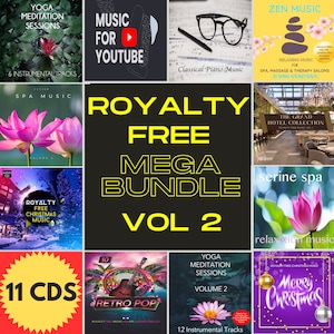Royalty-Free Music MEGA Bundle Vol 2 - 11 Albums PPL PRS Licence Free Royalty Free