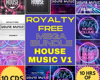 Royaltyfri housemusik 10-CD megapaket: Kommersiell bakgrundsmusik