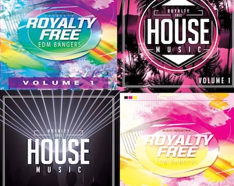 Royaltyfritt dansmusikpaket: House & EDM (4CD)