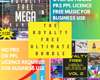 Royalty Free Music Bundle MP3, 22 Albums, Background Music for Business, Video, Streaming, Podcasts, PPL PRS Licence Free, Instant Download