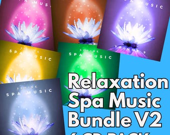 Spa Relaxation Music Bundle Vol 2, 6CD Set for Salon, Massage, Meditation, Yoga