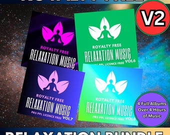 Relaxation Music CD Bundle Vol 2, 4CD Set, Lounge Collection, PRS/PPL Licence Free