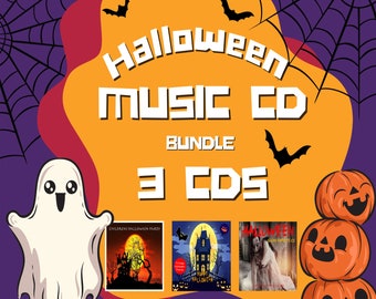 Halloween Music MEGA Bundle, Spooky Party Songs & Scary Sound Effects, Haunted House Ambience, Kids Halloween Playlist, Instant Download
