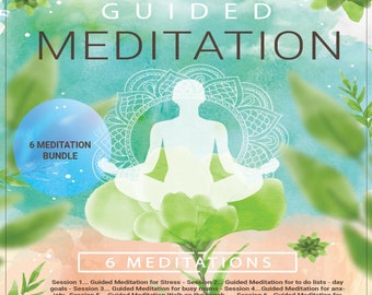 MP3 6 Guided Meditation Relaxation Sessions Stress Relief Sleep Aid Heal Calm