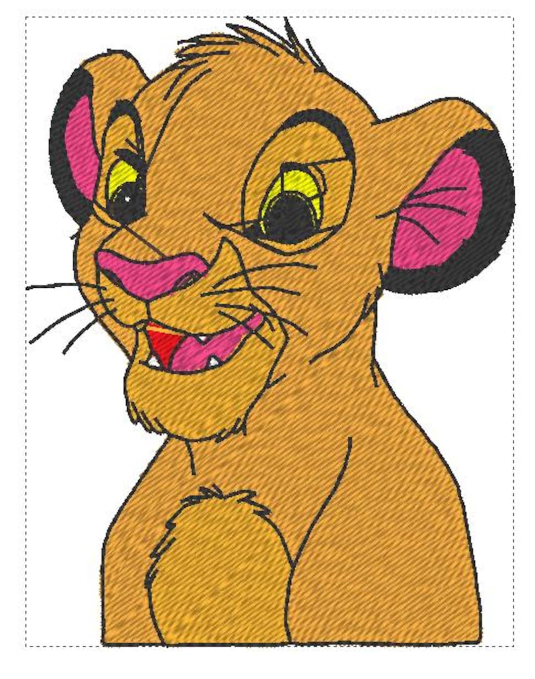 Simba 3 PES Embroidery File Simba 3 the Lion King, Lion King - Etsy