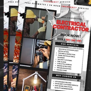 Flyer für Elektrounternehmen, DIY-Flyervorlagendesign, Flyer für Elektrounternehmen, Flyer für Elektrounternehmen und Dienstleistungen