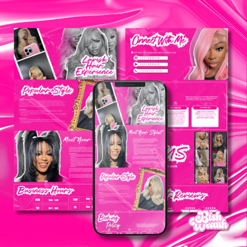 Editable Pink Barbie Style Acuity Website Templates | Canva Templates ...