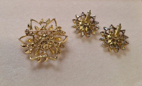 Vintage Sarah Coventry "Carnation" Brooch pin Ear… - image 7