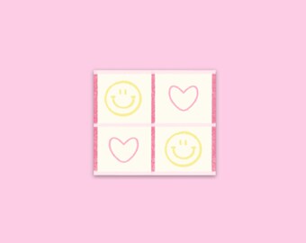 Checked sticker / love sticker / heart sticker/ smiley sticker / Vday sticker / cute sticker / Valentines day / anniversary / laptop sticker