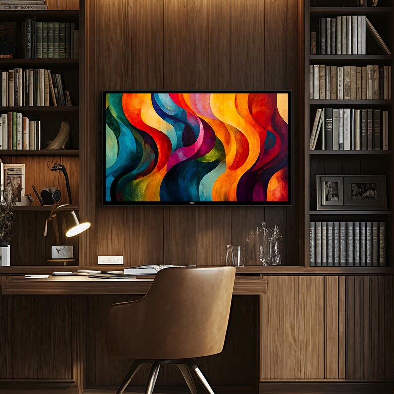 Frame TV Art Abstract Painting Colorful Abstract Frame TV Art Samsung Frame TV Art Abstract Wall Art Frame Tv Abstract Art Frame Tv Painting