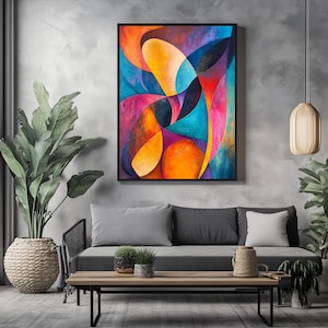 Abstract Painting Digital Art Colorful Abstract Art Modern Art Printable Poster Contemporary Digital Poster Modern Painting Home Wall Decor