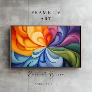 Frame TV Art Colorful Abstract Art for Frame TV Vibrant Abstract Painting Samsung Frame TV Art Modern Abstract Art for Modern Home Decor