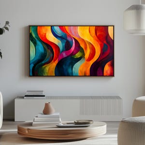 Frame TV Art Abstract Painting Colorful Abstract Frame TV Art Samsung Frame TV Art Abstract Wall Art Frame Tv Abstract Art Frame Tv Painting