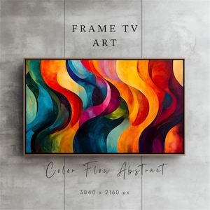 Frame TV Art Abstract Painting Colorful Abstract Frame TV Art Samsung Frame TV Art Abstract Wall Art Frame Tv Abstract Art Frame Tv Painting