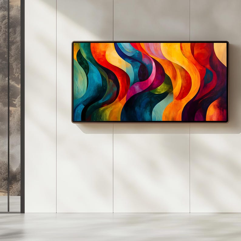 Frame TV Art Abstract Painting Colorful Abstract Frame TV Art Samsung Frame TV Art Abstract Wall Art Frame Tv Abstract Art Frame Tv Painting