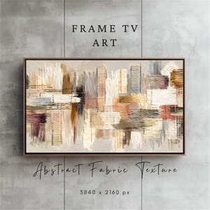 Bohemisk abstrakt ram-TV-konst Textilinspirerad konst för Samsung Frame TV Varmt lapptäcke Digital tapet Modern inredning Bohemisk heminredning