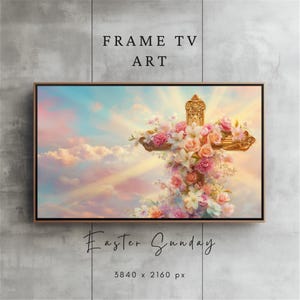 Christian Art for Frame TV Easter Frame TV Art Jesus Art Samsung Frame TV Art He is Risen Tv Frame Art Christian Wall Art Religious Tv Art
