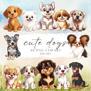 Cute Dog Clipart Commercial Use Dog  Breed Clipart Animal Clipart Dog PNG Cartoon Dog Png Puppy Clipart Dog Sublimation Png Dog Tshirts Png