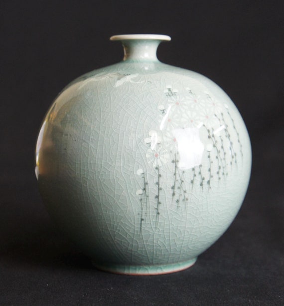 ●JAPANESE MODERN VINTAGE FLOWER VASE ● Japan Vintage Ceramic Flower Vase 1970s Ceramist Hand Craft - Etsy