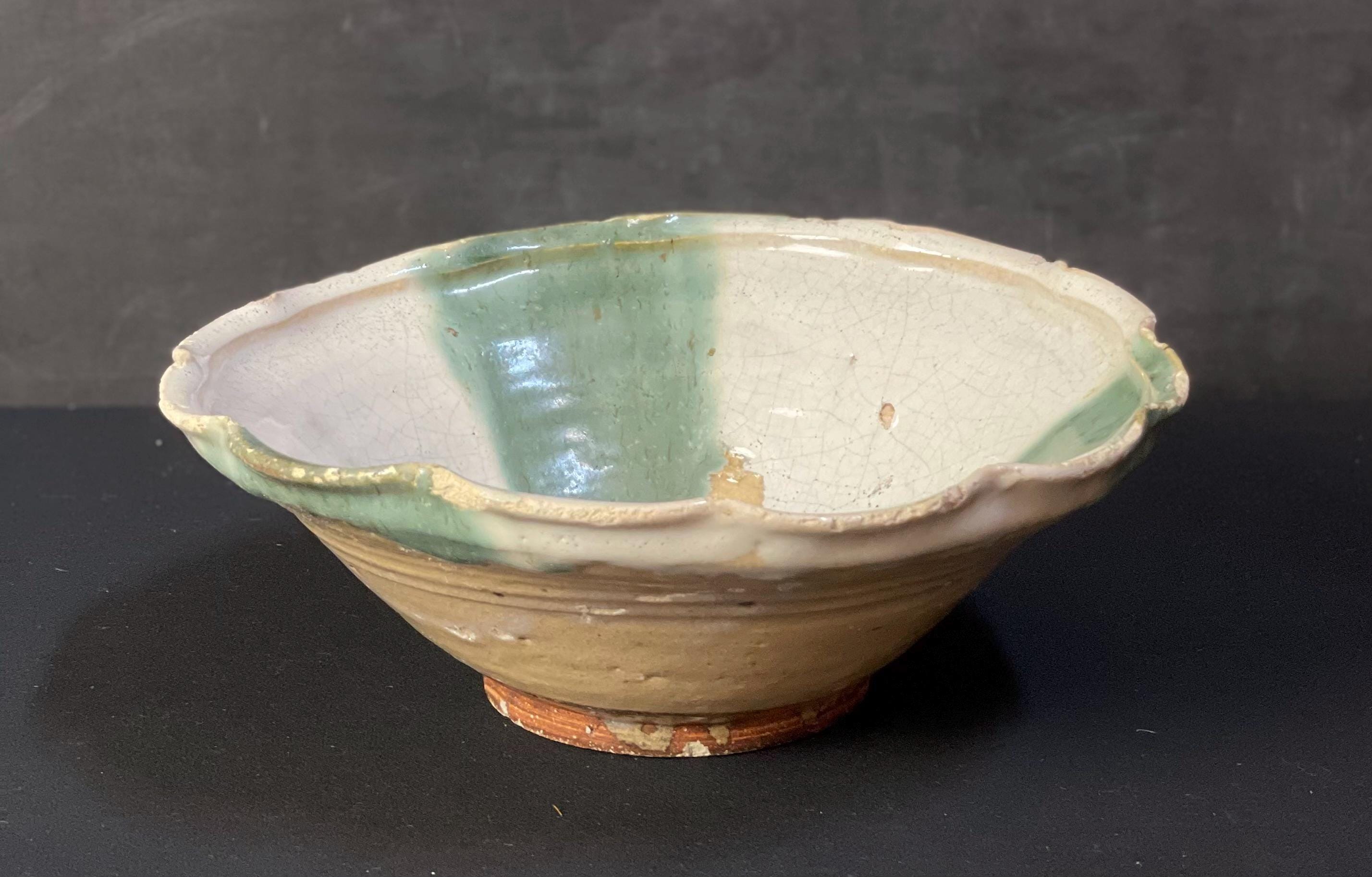 織部のボウル Japan Vintage Oribe Ceramic Bowl 1960 Wood Kiln Hand Craft
