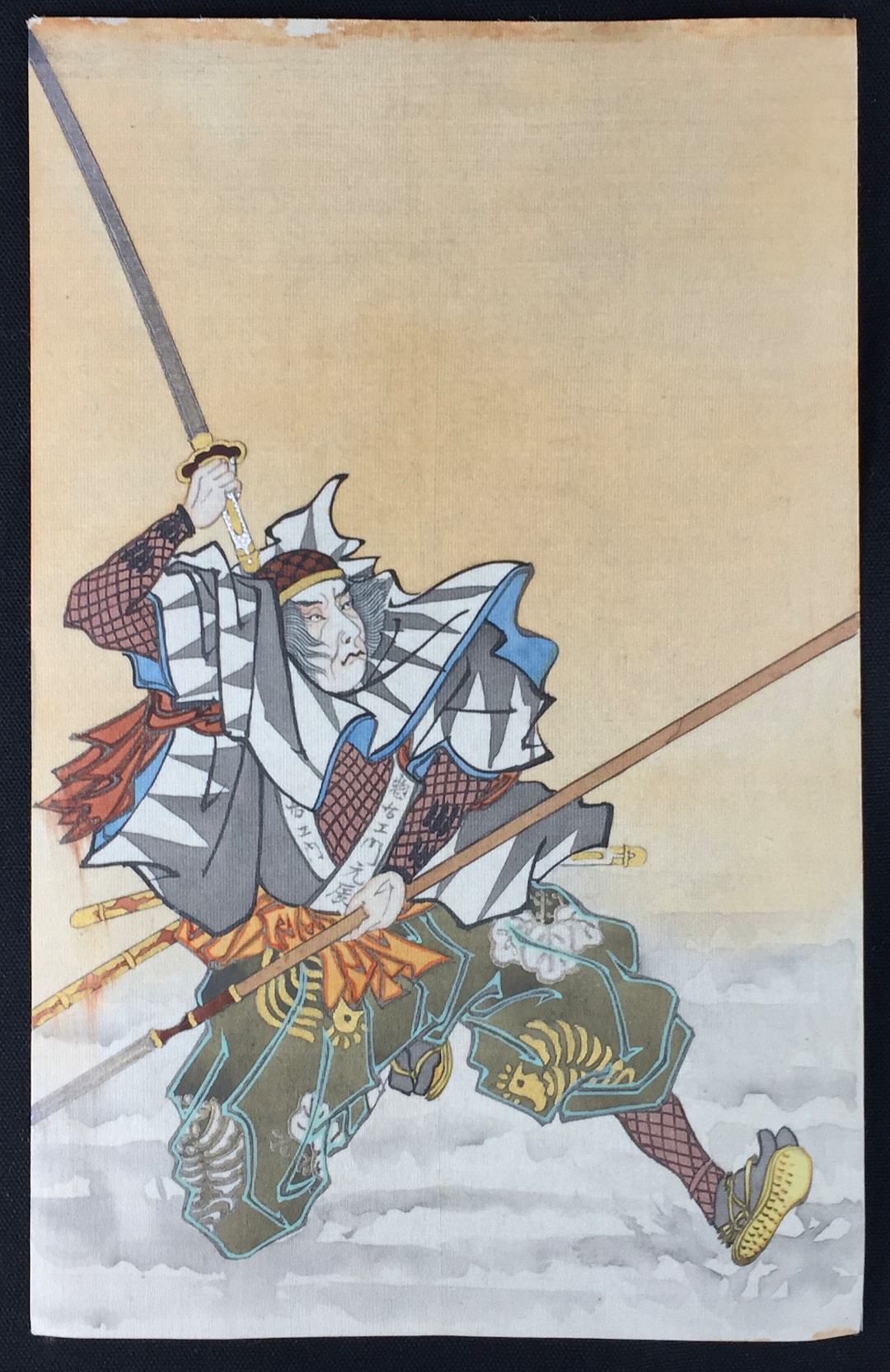 Japan Samurai Silk Painting the 47 Ronin Chushingura 1940