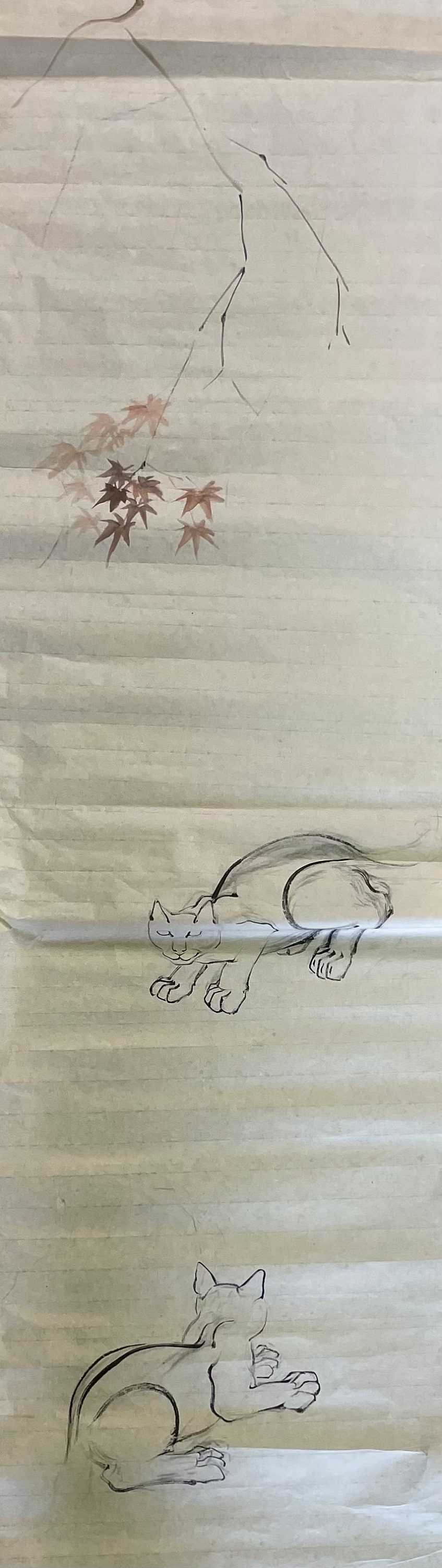 Japan Vintage Sumie Art Ink Sketch Painting 1930 Animal Motif C