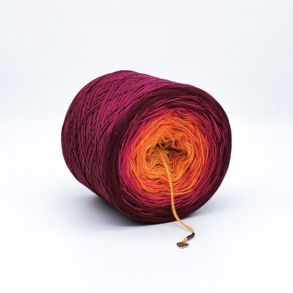 Gradient Yarn Cake ~ Christchurch ~ Yarn Cake ~ Cotton / Acrylic Yarn ~ Crochet / Knitting Yarn