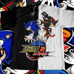 Retro inspired Sonic Japanese shirt, Sonic Adventure 2 t-shirt , Unisex Sonic the Hedgehog t-shirt, Unique Japanese streetwear