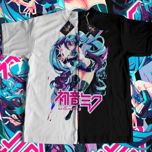 Hatsune Miku T-Shirt Anime Girl, harajuku style, japanese streetwear, japanese style tee, Kawaii Project Diva Vocaloid Shirt