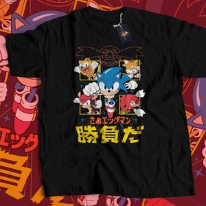 Sonic retro inspired Japanese anime shirt, the hedgehog t-shirt, Sonic Adventure 2 tee, Japanese streetwear