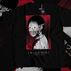 Unisex Horror Manga Creepy T-Shirt, Dark Anime Gothic T-Shirt, Manga Gothic T-Shirt, Japanese streetwear, Japanese style t-shirt