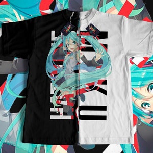 Hatsune Miku T-Shirt Anime Girl, harajuku style, japanese streetwear, japanese style tee, Kawaii Project Diva Vocaloid Shirt