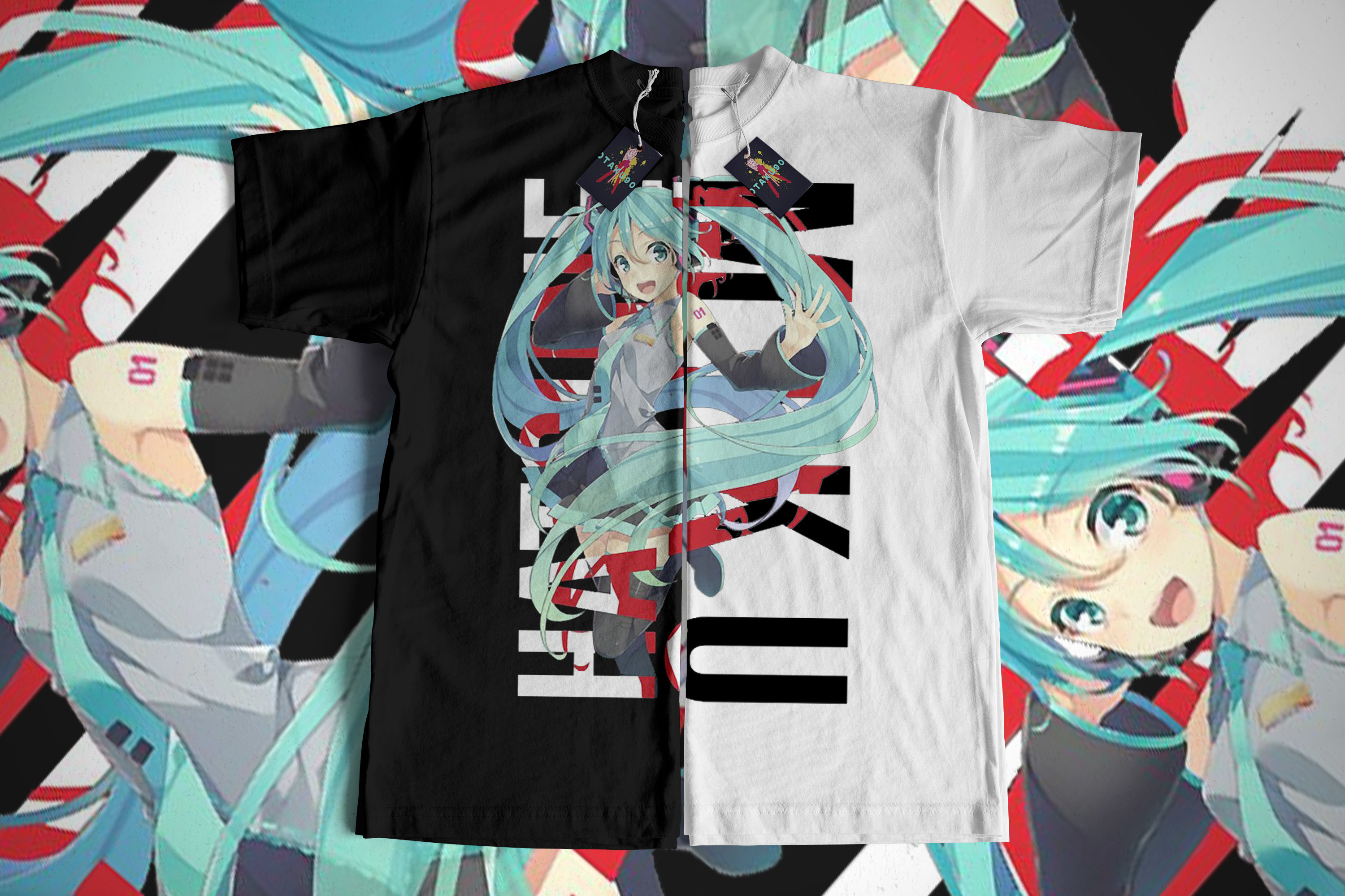 Hatsune Miku T-shirt Anime Girl, Harajuku Style, Japanese
