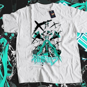 Hatsune Miku shirt, Manga t-shirt, japanese streetwear, japanese style tee, Anime Girl Kawaii Project Diva Vocaloid T-Shirt
