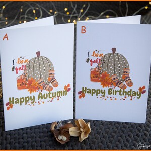 Otoño / Tarjetas de felicitación / Papelería / Amigos por correspondencia / Tarjeta de feliz cumpleaños / Tarjeta de feliz otoño