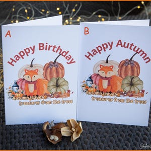 Otoño / Tarjetas de felicitación / Papelería / Amigos por correspondencia / Tarjeta de feliz cumpleaños / Tarjeta de feliz otoño