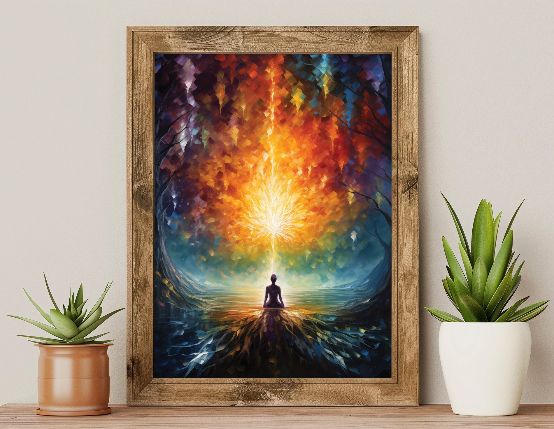 Your Inner Light Meditation Wall Art - Colorful Spiritual Decor Digital ...