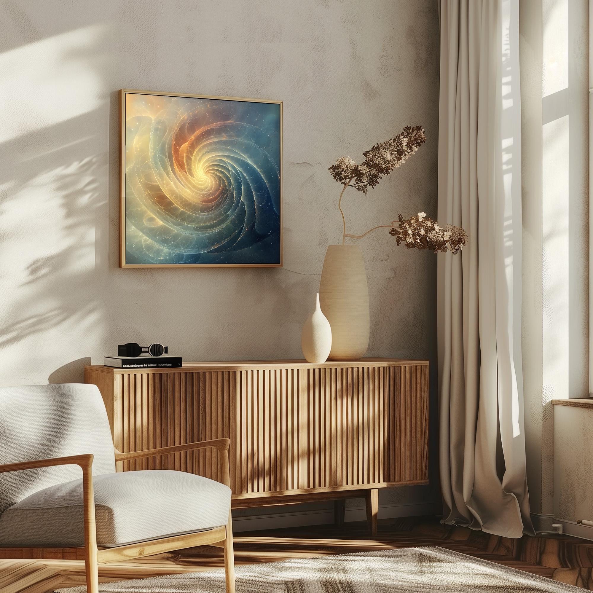 Sacred Geometry Spiral Digital Download | Reiki Wall Art for Energy ...