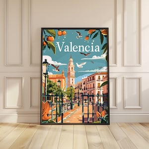 Vintage Brasilien Reiseplakat - Buntes Brasilien Wandkunst - Retro Spanien Geschenk | Druckbare digitale Datei