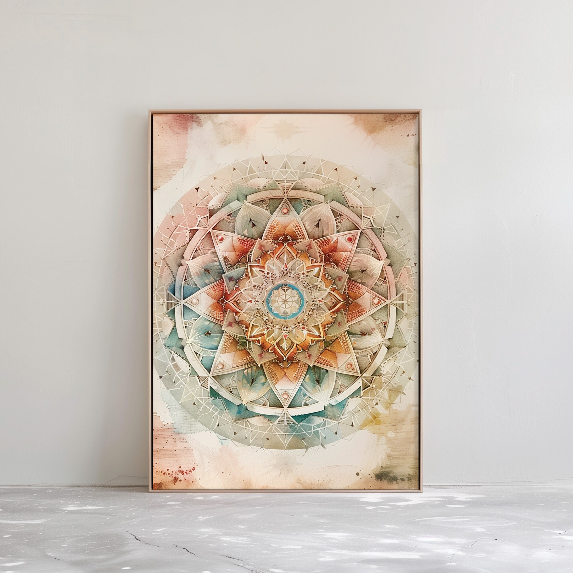 Mandala Wall Art - Sacred Geometry Print | Colorful Manifestation Decor ...