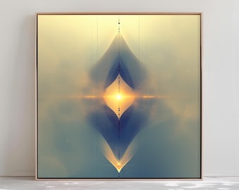 Golden Energy Sacred Geometry Digital Wall Art | Spiritual Healing Art Download for Peaceful Decor | Digital Download