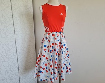 Vintage 80s Floral White Red Green Dress Size M-L 80s Retro Dress White Red  Green Flowers Size 44 - Etsy