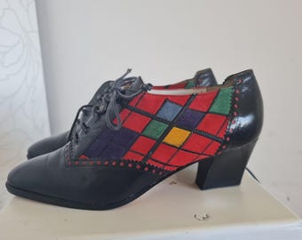 80s vintage shoes size 36.5 leather