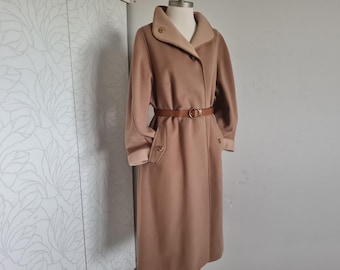 Cappotto vintage Westburry in lana, anni '80, taglia 50, lana beige marrone
