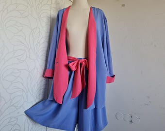 Vintage set maat 42-44: jasje en culottes, jaren 80.