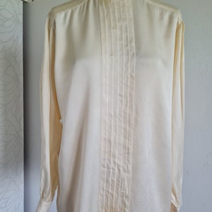 ESCADA blusa de seda color crema años 80 imagen 7