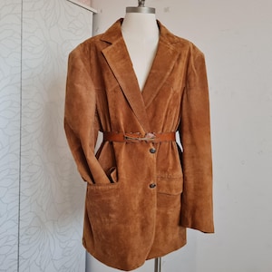 Vintage leren herenjas, unisex